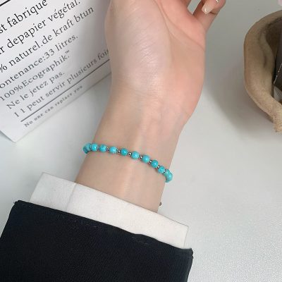 Lắc Tay Bạc Nữ đính đá Phong Thủy Tự Nhiên Nhỏ Tinh Tế Dania LILI 158526 4