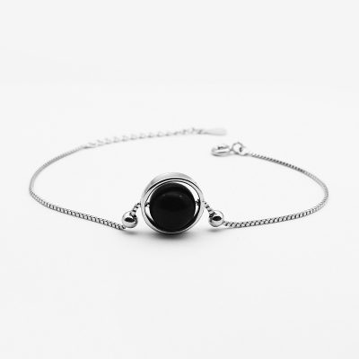Lắc Tay Bạc Nữ đính đá Phong Thủy Tự Nhiên Nhỏ Tinh Tế Halo LILI 158496 1