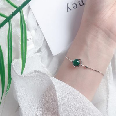 Lắc Tay Bạc Nữ đính đá Phong Thủy Tự Nhiên Nhỏ Tinh Tế Halo LILI 158496 8