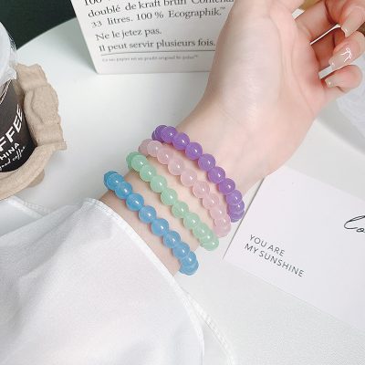 Lắc Tay Bạc Nữ đính đá Phong Thủy Tự Nhiên Tròn Olivia LILI 158624 1