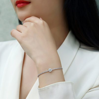 Lắc Tay Bạc Nữ đính Kim Cương Moissanite Emryn LILI 158410 2