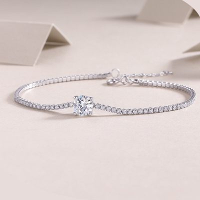 Lắc Tay Bạc Nữ đính Kim Cương Moissanite Emryn LILI 158410 3