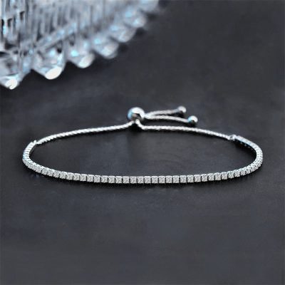 Lắc Tay Bạc Nữ đính Kim Cương Moissanite Miller LILI 158453 1