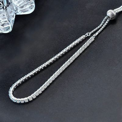 Lắc Tay Bạc Nữ đính Kim Cương Moissanite Miller LILI 158453 2