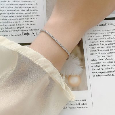 Lắc Tay Bạc Nữ đính Kim Cương Moissanite Miller LILI 158453 3