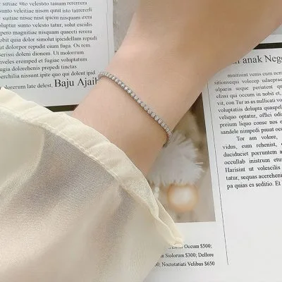 Lắc Tay Bạc Nữ đính Kim Cương Moissanite Miller LILI 158453 3