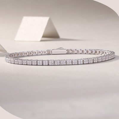 Lắc Tay Bạc Nữ đính Kim Cương Moissanite Tennis LILI 158416 3