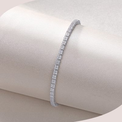 Lắc Tay Bạc Nữ đính Kim Cương Moissanite Tennis LILI 158416 4