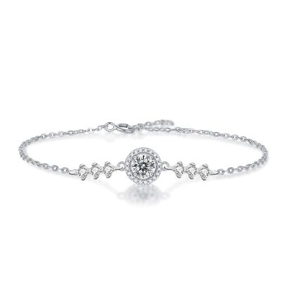 Lắc Tay Bạc Nữ đính Kim Cương Moissanite Tròn Scottie LILI 158439 3
