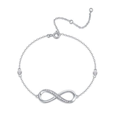 Lắc Tay Bạc Nữ đính Kim Cương Moissanite Vĩnh Cửu Infinity LILI 158425 1