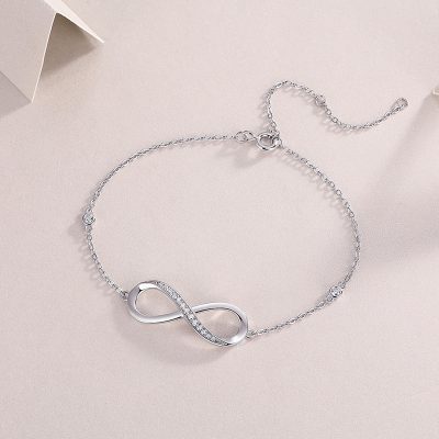 Lắc Tay Bạc Nữ đính Kim Cương Moissanite Vĩnh Cửu Infinity LILI 158425 3