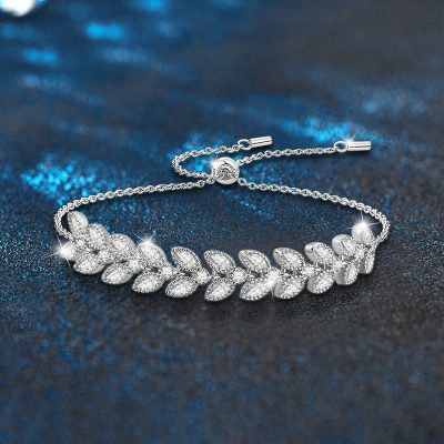 Lắc Tay Bạc Nữ đính Kim Cương Moissanite Vòng Nguyệt Quế Andie LILI 158472 1