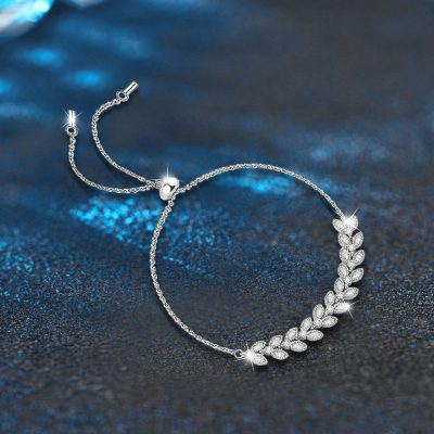 Lắc Tay Bạc Nữ đính Kim Cương Moissanite Vòng Nguyệt Quế Andie LILI 158472 3
