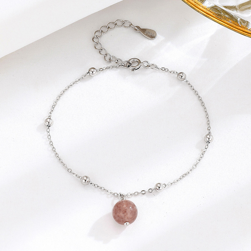 Lắc Tay Bạc Nữ đính Thạch Anh Dâu Amelia LILI 158692 3