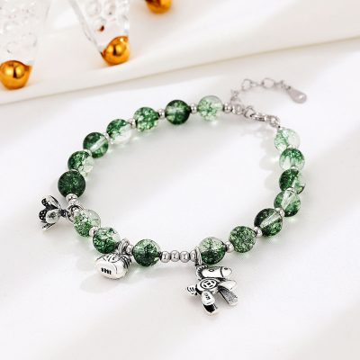 Lắc Tay Bạc Nữ đính Thạch Anh Rêu Phong Thủy Camila LILI 158740 4