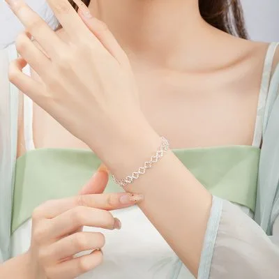 Lắc Tay Bạc Nữ Hình Cỏ 4 Lá Lucky LILI 158108 3