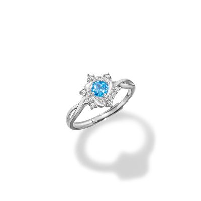 Nhẫn Bạc Nữ đính đá CZ Hình Bông Tuyết Zoe LILI 158891 4