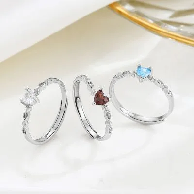 Nhẫn Bạc Nữ đính đá CZ Hình Trái Tim Riley LILI 159000 1