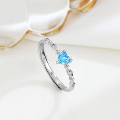 Nhẫn Bạc Nữ đính đá CZ Hình Trái Tim Riley LILI 159000 7