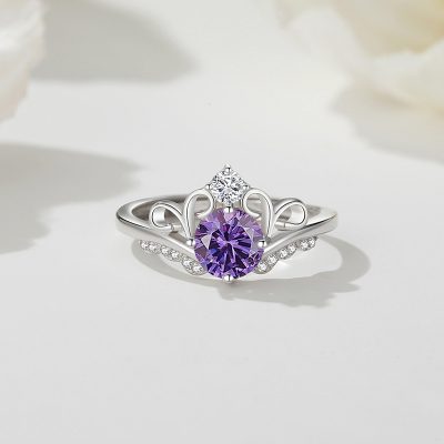 Nhẫn Bạc Nữ đính đá CZ Hình Vương Miện Công Chúa Elena LILI 159017 7