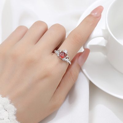 Nhẫn Bạc Nữ đính đá CZ Hình Vương Miện Công Chúa Elena LILI 159017 8