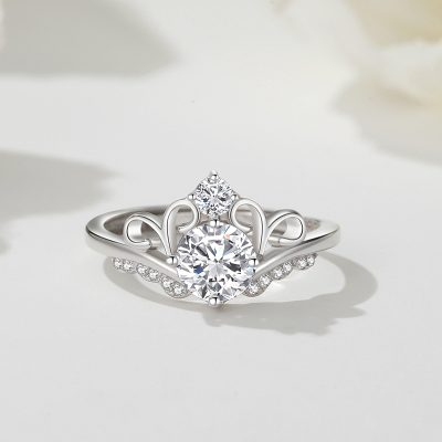 Nhẫn Bạc Nữ đính đá CZ Hình Vương Miện Công Chúa Elena LILI 159017 9