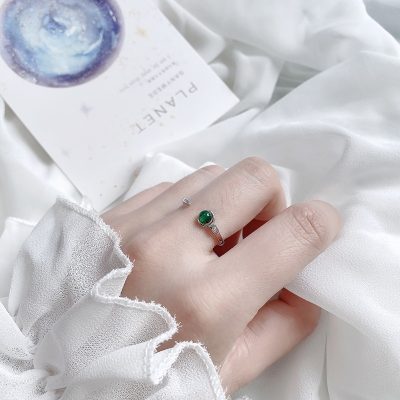 Nhẫn Bạc Nữ đính đá Phong Thủy Tự Nhiên Alice LILI 159228 2