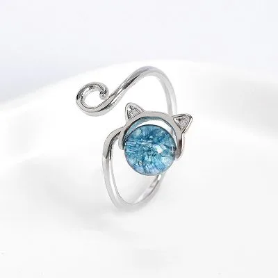 Nhẫn Bạc Nữ đính đá Phong Thủy Tự Nhiên Josephine LILI 159206 3