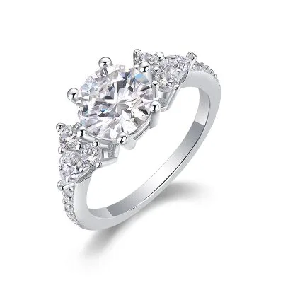 Nhẫn Bạc Nữ đính Kim Cương Moissanite Genesis LILI 159139 1