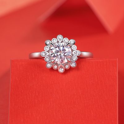Nhẫn Bạc Nữ đính Kim Cương Moissanite Lainey LILI 159093 3