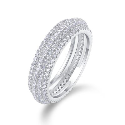 Nhẫn Bạc Nữ đính Kim Cương Moissanite Leilani LILI 159174 1