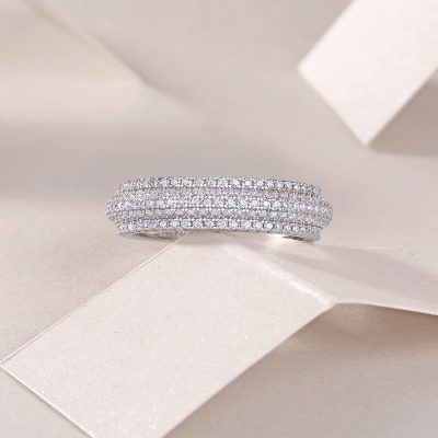 Nhẫn Bạc Nữ đính Kim Cương Moissanite Leilani LILI 159174 2
