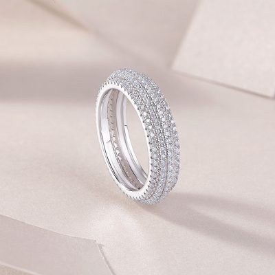 Nhẫn Bạc Nữ đính Kim Cương Moissanite Leilani LILI 159174 3