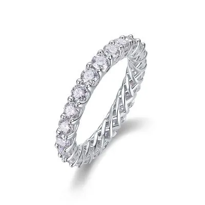 Nhẫn Bạc Nữ đính Kim Cương Moissanite Lillian LILI 159105 1
