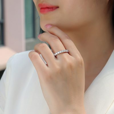 Nhẫn Bạc Nữ đính Kim Cương Moissanite Lillian LILI 159105 4