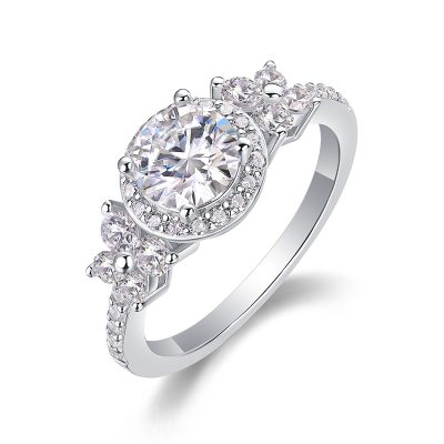 Nhẫn Bạc Nữ đính Kim Cương Moissanite Paisley LILI 159120 1