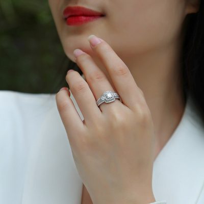 Nhẫn Bạc Nữ đính Kim Cương Moissanite Sadie LILI 159133 4
