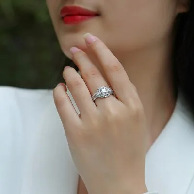 Nhẫn Bạc Nữ đính Kim Cương Moissanite Sadie LILI 159133 4