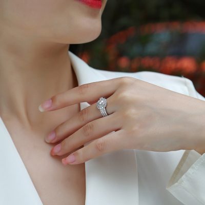 Nhẫn Bạc Nữ đính Kim Cương Moissanite Sadie LILI 159133 6