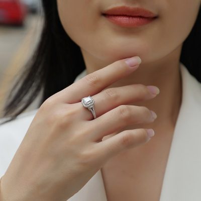 Nhẫn Bạc Nữ đính Kim Cương Moissanite Sophie LILI 159161 4