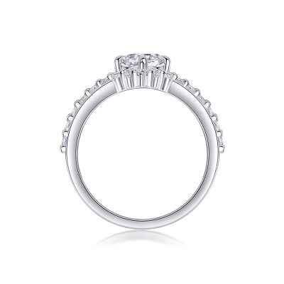 Nhẫn Bạc Nữ đính Kim Cương Moissanite Vương Miện Nữ Hoàng Natalie LILI 159190 5