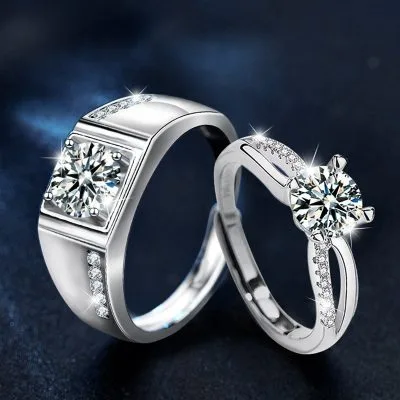 Nhẫn Cặp đôi Bạc đính Kim Cương Moissanite Melody LILI 159387 1