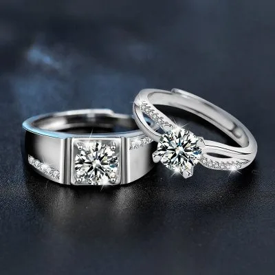 Nhẫn Cặp đôi Bạc đính Kim Cương Moissanite Melody LILI 159387 2