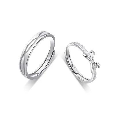 Nhẫn đôi Bạc đính đá CZ Chiếc Nơ Tình Yêu Millie LILI 159373 5