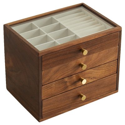 Tủ Hộp đựng đồ Trang Sức Phụ Kiện Dạng Kéo Gỗ óc Chó Makayla LILI 161301 5
