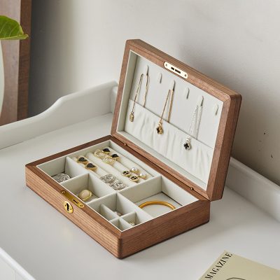 Tủ Hộp đựng đồ Trang Sức Phụ Kiện đẹp Gỗ óc Chó Holly LILI 161276 1