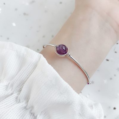 Vòng Tay Bạc Nữ đính đá Phong Thủy Tự Nhiên đẹp Emma LILI 158648 2