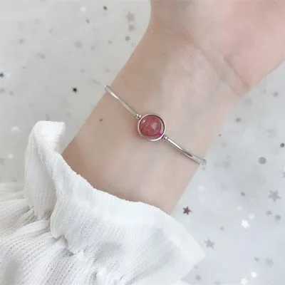 Vòng Tay Bạc Nữ đính đá Phong Thủy Tự Nhiên đẹp Emma LILI 158648 8
