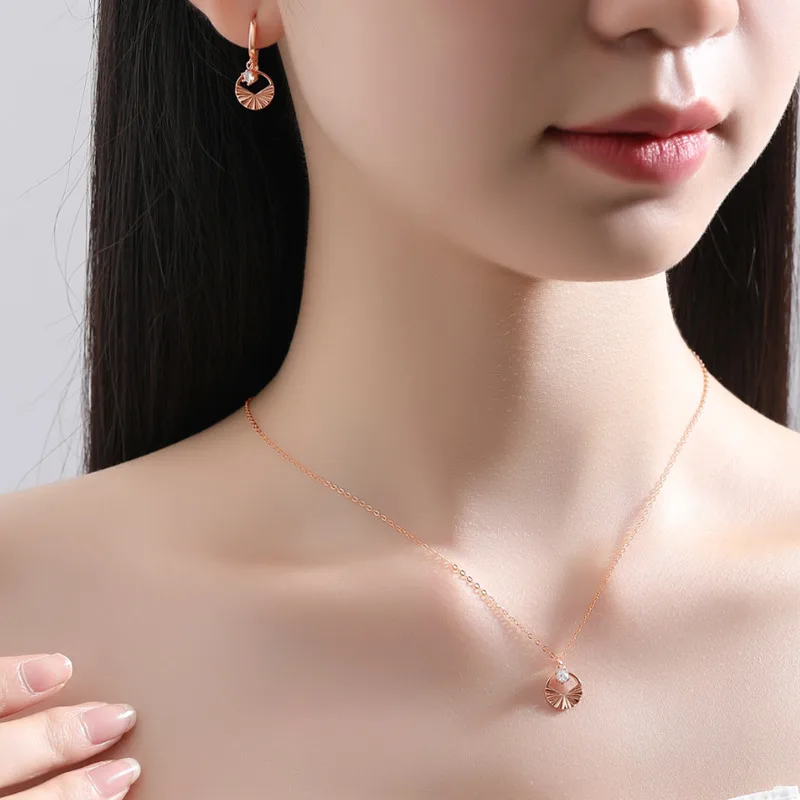 Bông Tai Bạc Nữ đính đá CZ Tròn Cách điệu Mira LILI 166761 4
