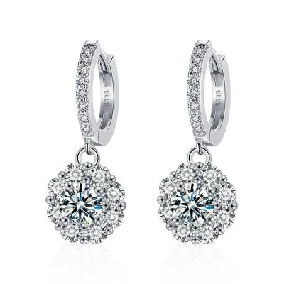 Bông Tai Bạc Nữ đính Kim Cương Moissanite Hoa Hướng Dương Mira LILI 166747 3